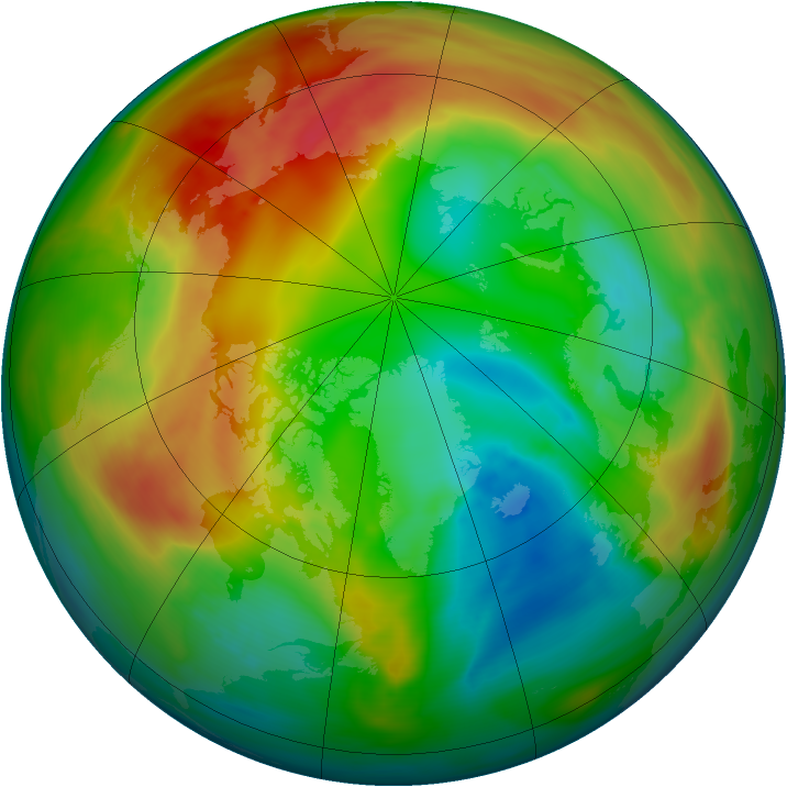 Arctic ozone map for 14 February 2005